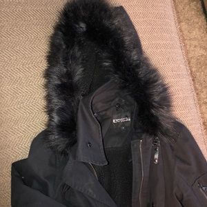 Express Jackets & Coats - Express parka with fur hood size S Express Jackets & Coats - Express parka with fur hood size S